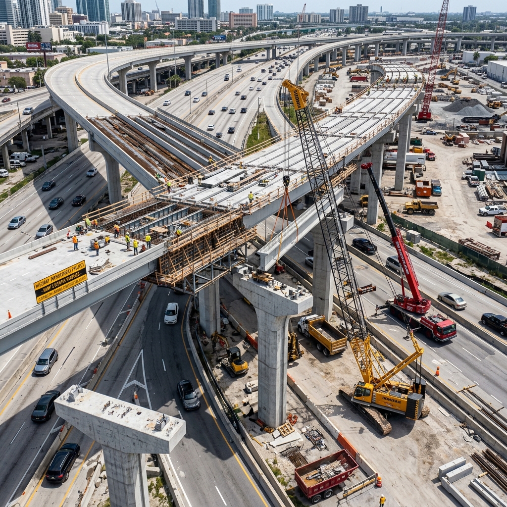 Suspension Highway Flyover Bridge by Upside Builders in Expressway Sector, Islamabad